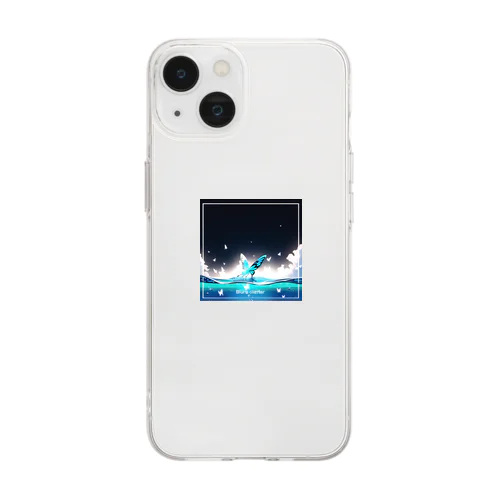 水面の蝶 Soft Clear Smartphone Case