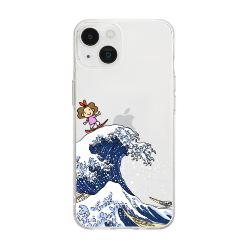 波乗りパー子 Soft Clear Smartphone Case