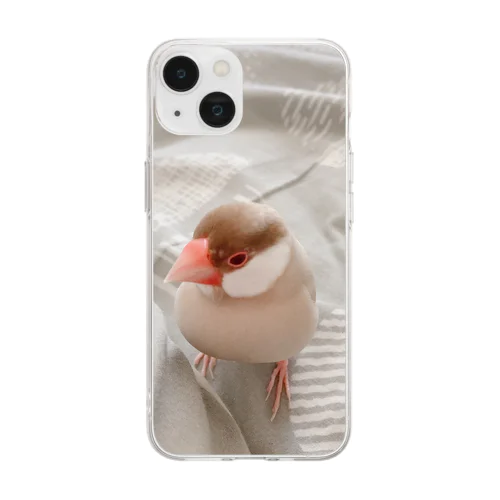 シナモン文鳥ヒナちん2 Soft Clear Smartphone Case