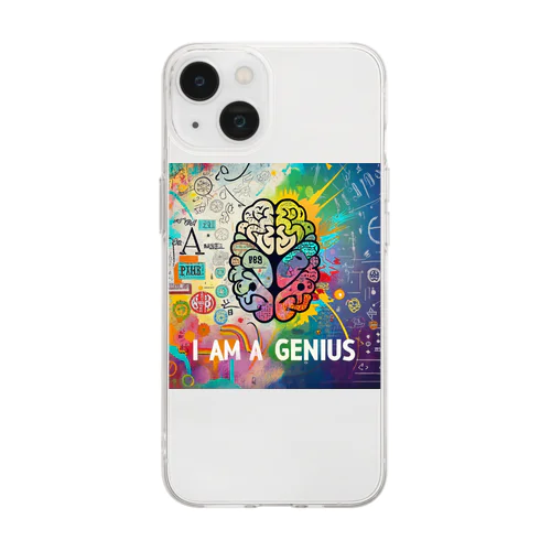 I am a genius ソフトクリアスマホケース