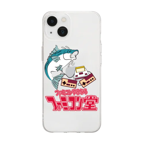 ファミコン堂　オサカナ店長 Soft Clear Smartphone Case