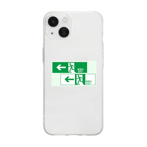ハザードサイン Soft Clear Smartphone Case