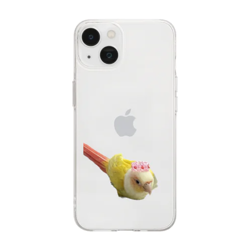 ウロコインコサンチーク(冠) Soft Clear Smartphone Case