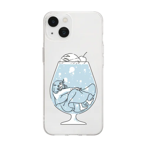 ソーダ水浴 Soft Clear Smartphone Case