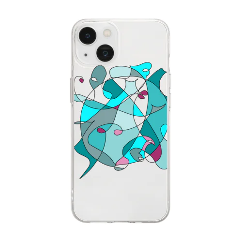 swirlcolor-宇宙人の合言葉 Soft Clear Smartphone Case