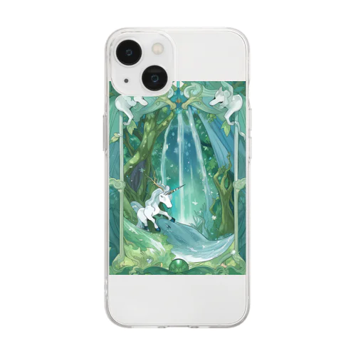 幻獣の一休み Soft Clear Smartphone Case