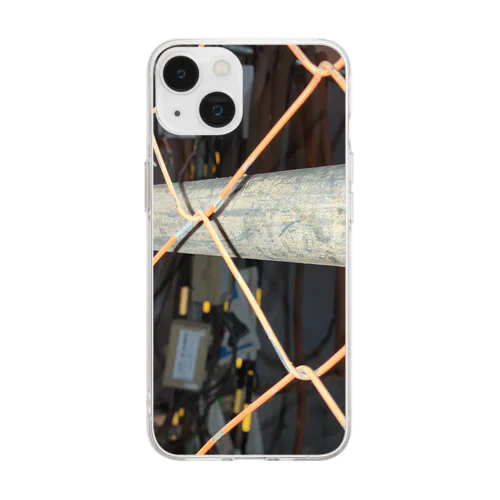 工事現場4 Soft Clear Smartphone Case