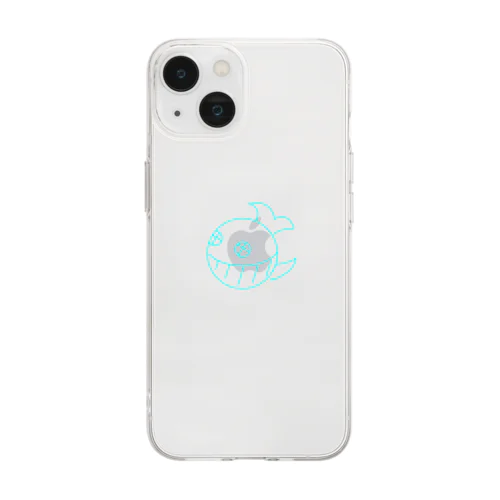 みずいろくんくじら Soft Clear Smartphone Case