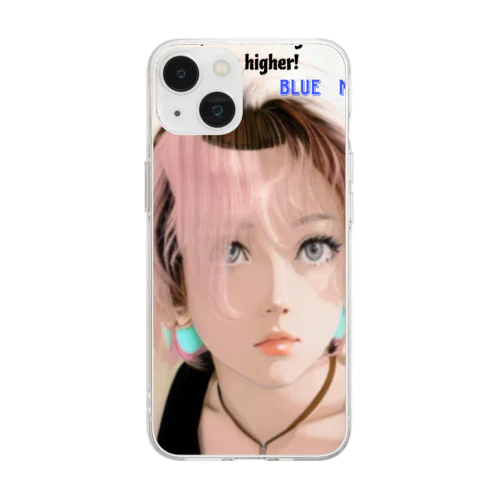 強気な女の子 Soft Clear Smartphone Case