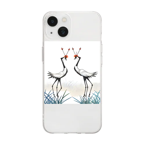 丹頂鶴1 Soft Clear Smartphone Case