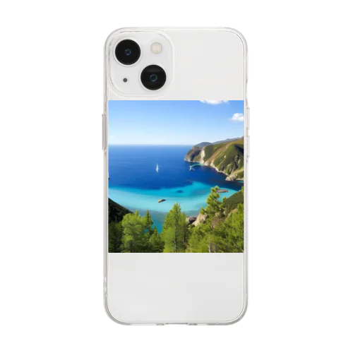 海辺で　ゆったり　バカンス Soft Clear Smartphone Case