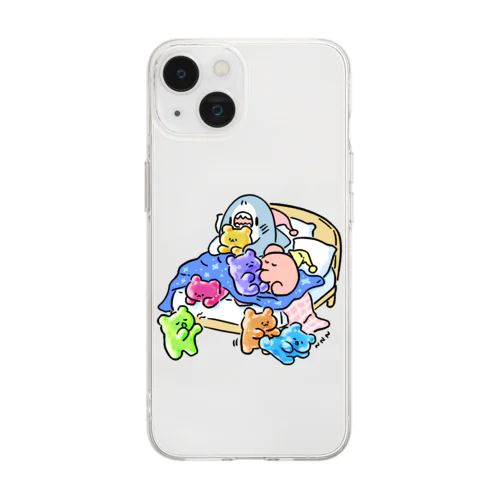 おやすみ！くまグミ Soft Clear Smartphone Case