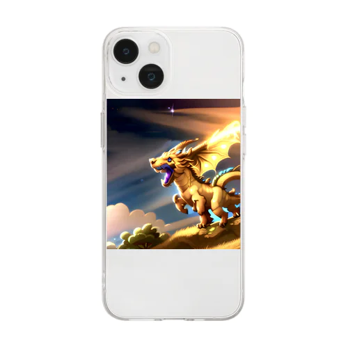 わんこ金龍　駆け抜け龍 Soft Clear Smartphone Case