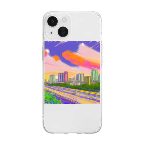 水彩のマニラグッズ Soft Clear Smartphone Case