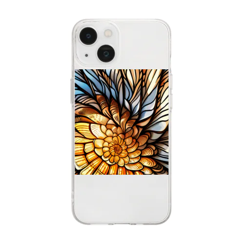 スケールシェル（鱗のような貝殻） Soft Clear Smartphone Case