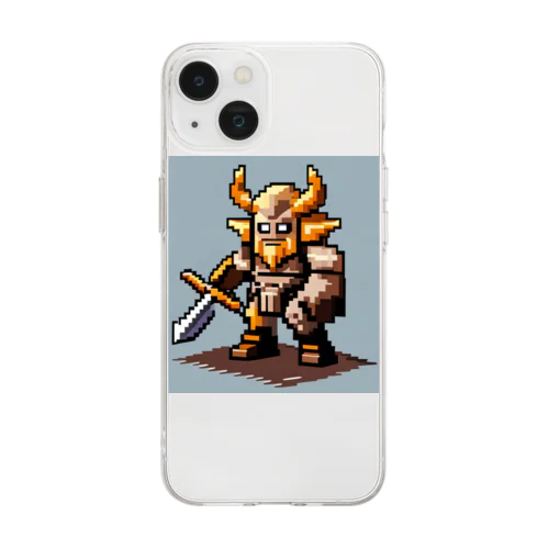 ドット絵バイキング Soft Clear Smartphone Case