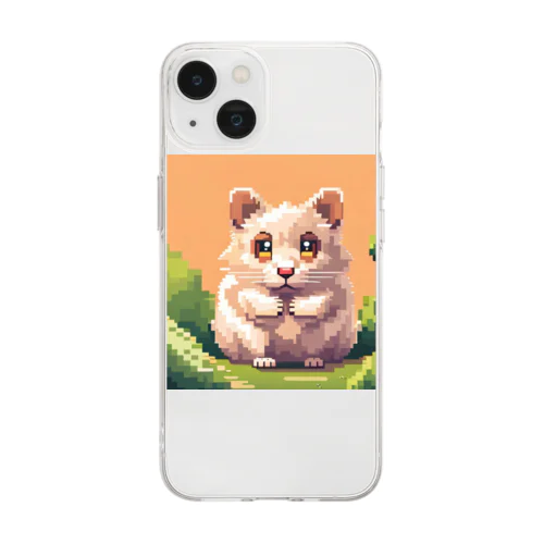 ドット絵のハムスター Soft Clear Smartphone Case