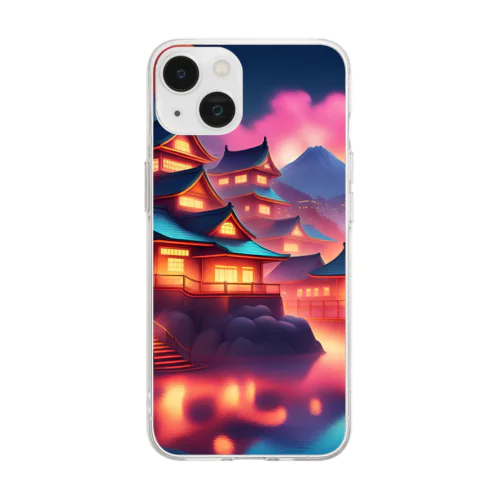 日本情景（秋） Soft Clear Smartphone Case