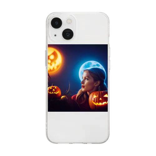 ハッピーハロウィン Soft Clear Smartphone Case