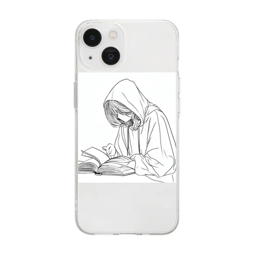 シンプルライフ　ー読書をする人ー Soft Clear Smartphone Case