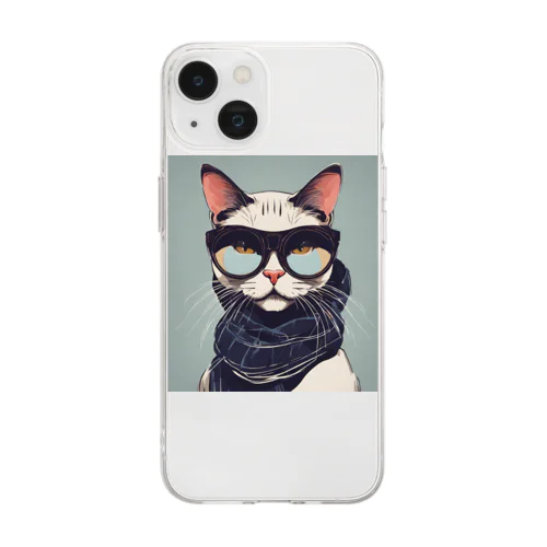 オサレキャットよしお Soft Clear Smartphone Case