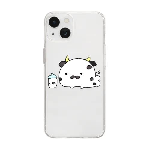 うしあざらしのばぶたん Soft Clear Smartphone Case