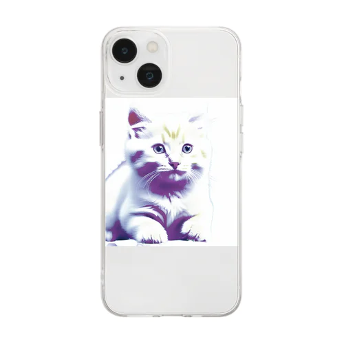 セピア猫ちゃん Soft Clear Smartphone Case