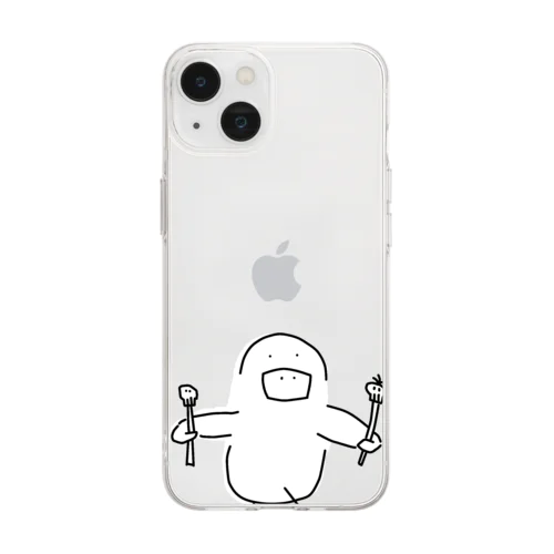 かも Soft Clear Smartphone Case