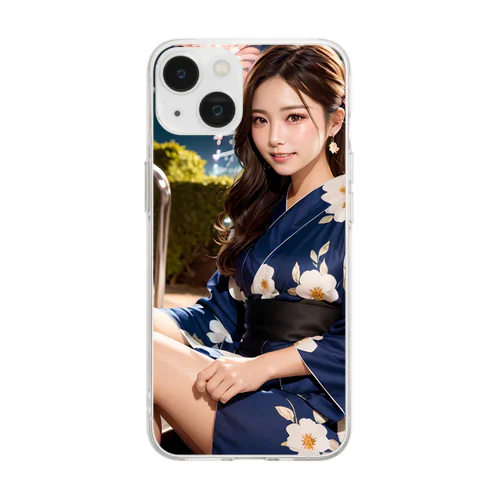 ゆき　AI美女(浴衣ver) Soft Clear Smartphone Case