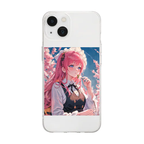 spring love Soft Clear Smartphone Case