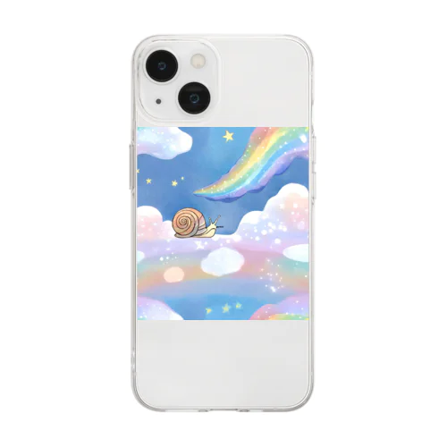 雲の上でちょっと休憩 Soft Clear Smartphone Case