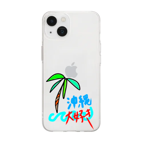 沖縄大好き Soft Clear Smartphone Case