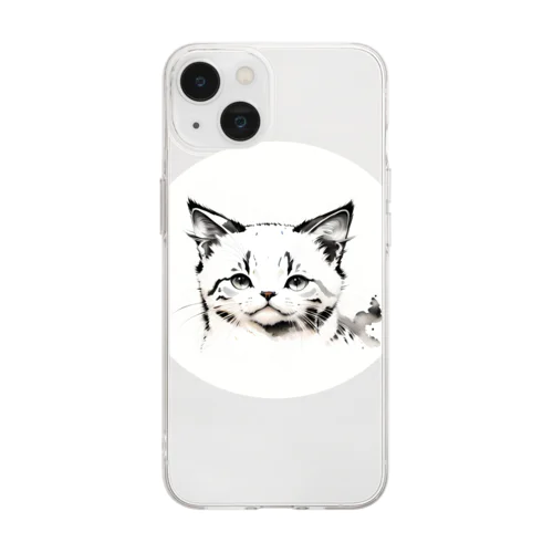 ねこさん８ Soft Clear Smartphone Case