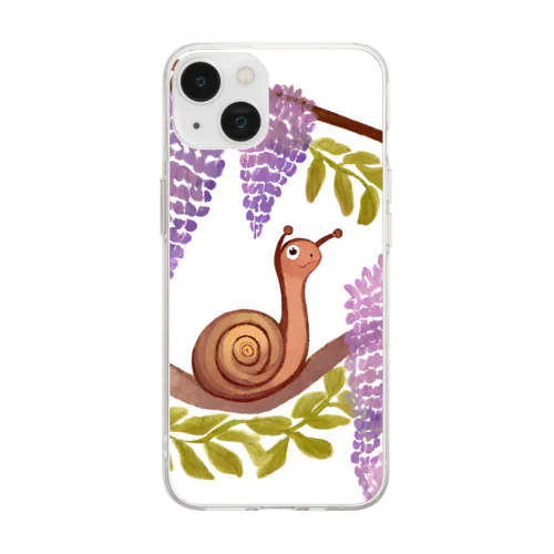 藤棚を見上げる🐌 Soft Clear Smartphone Case