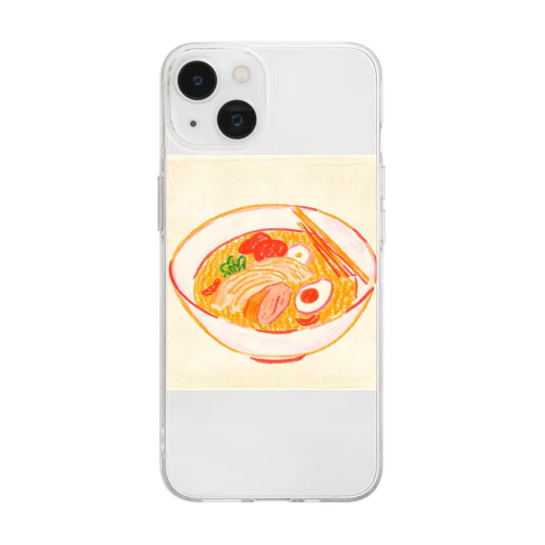 昭和のラーメン Soft Clear Smartphone Case