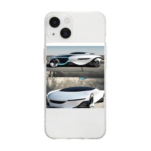 未来カーの写真風グッズ Soft Clear Smartphone Case