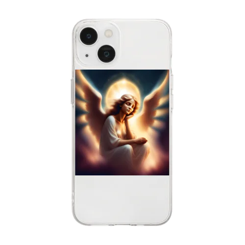 天使の守護 Soft Clear Smartphone Case