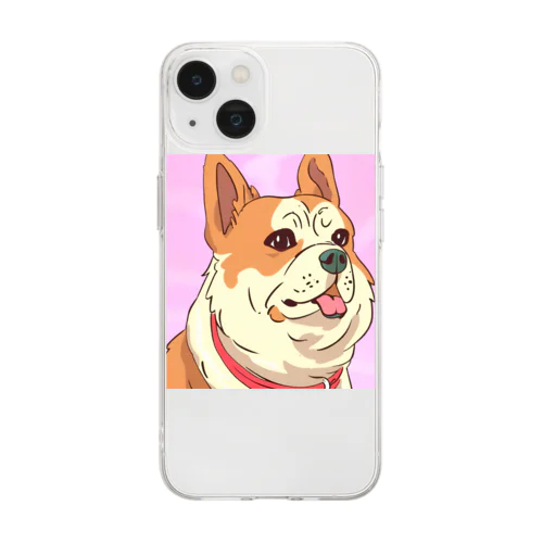 人懐こい犬 Soft Clear Smartphone Case