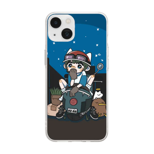 待ちぼうけろみちゃん Soft Clear Smartphone Case