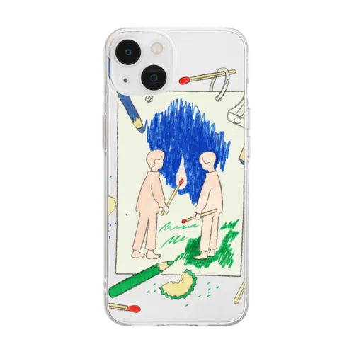 たやさずまじない Soft Clear Smartphone Case