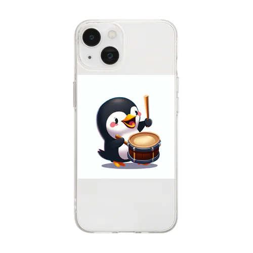 可愛い　ペンギン君！ Soft Clear Smartphone Case