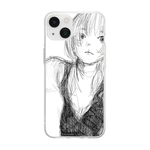 唇 Soft Clear Smartphone Case