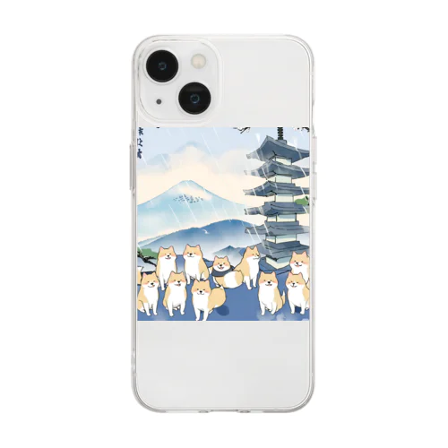 柴犬の修学旅行 Soft Clear Smartphone Case