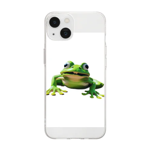 お洒落なカエルのアイテム　frog Soft Clear Smartphone Case
