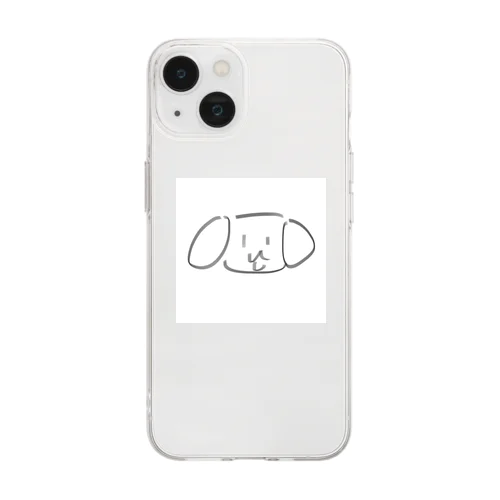 3秒で描いたいぬくん グッツ Soft Clear Smartphone Case