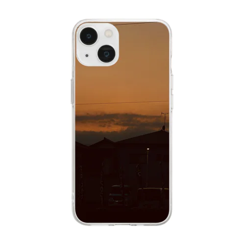 夕焼け Soft Clear Smartphone Case