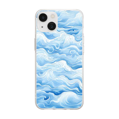 流れるリズム Soft Clear Smartphone Case