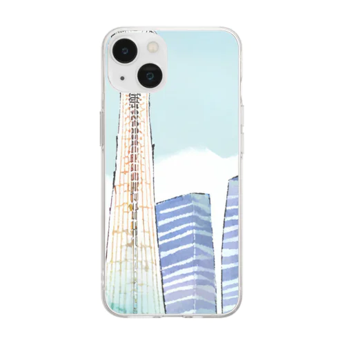 東京_02 Soft Clear Smartphone Case