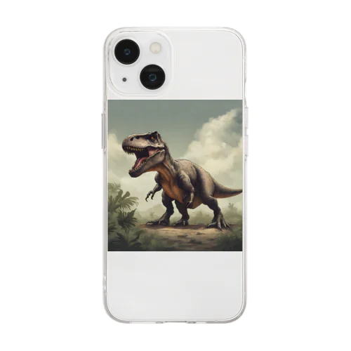 迫力ある恐竜 Soft Clear Smartphone Case
