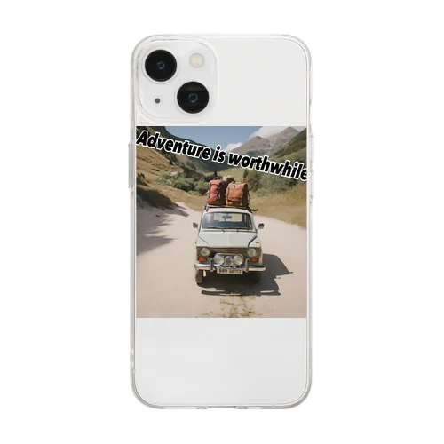 Adventure is worthwhile.冒険は価値あるものだ！ Soft Clear Smartphone Case